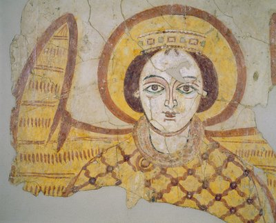 Gekroonde Aartsengel met Gespreide Vleugels, uit de Kathedraal van Faras, Soedan door Coptic